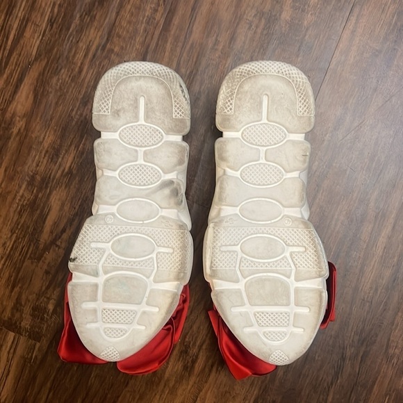 Revolve VIVETTA Red satin Bow chunky Sandals 40 9 - Picture 10 of 15